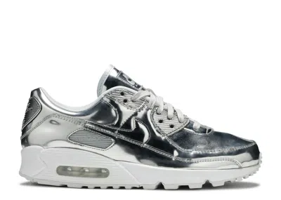 Nike Wmns Air Max 90 'metallic Pack - Chrome' In Silver