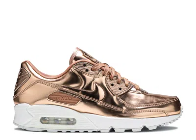 Nike Wmns Air Max 90 'metallic Pack - Rose Gold' In Pink