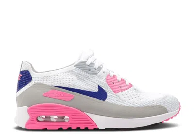 Nike Wmns Air Max 90 Ultra 2.0 Flyknit 'laser Pink' In White