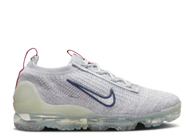 Nike Wmns Air Vapormax 2021 Flyknit 'photon Dust Midnight Navy' In White