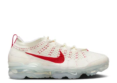 Nike Wmns Air Vapormax 2023 Flyknit 'sail Track Red' In White