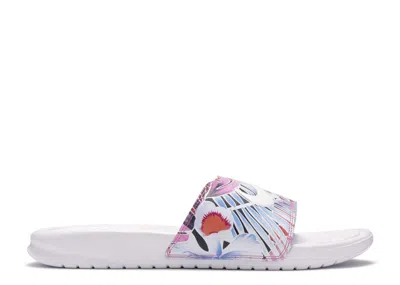 Nike Wmns Benassi Jdi Print 'ember Glow' In Blue