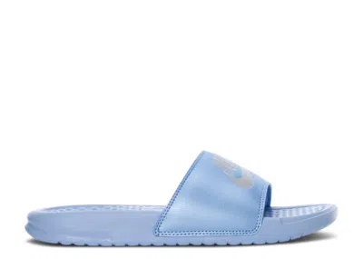 Nike Wmns Benassi Jdi Slide 'aluminum' In Blue