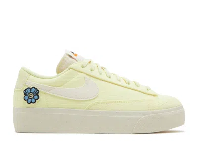 Nike Wmns Blazer Low Platform Next Nature 'flower Power' In Yellow