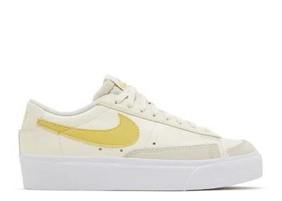 Nike Wmns Blazer Low Platform 'pale Ivory Saturn Gold' In White