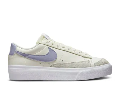 Nike Wmns Blazer Low Platform 'sail Indigo Haze' In White