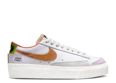 Nike Wmns Blazer Low Platform 'the Great Unity' In White