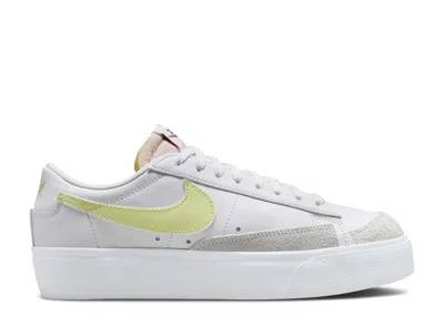 Nike Wmns Blazer Low Platform 'white Life Lime'