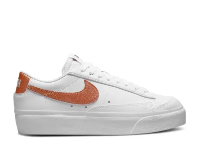 Nike Wmns Blazer Low Platform 'white Metallic Copper'