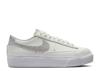 Nike Wmns Blazer Low Platform 'white Metallic Silver'