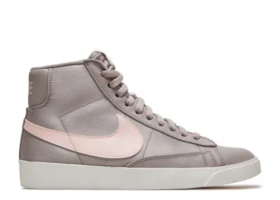 Nike Wmns Blazer Mid Premium 'pumice Echo Pink' In Gray