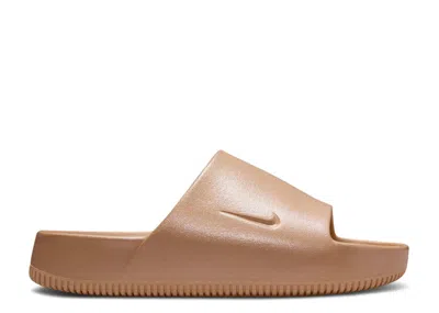 Nike Wmns Calm Slide 'hemp' In Tan