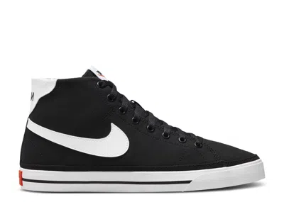 Nike Wmns Court Legacy Canvas Mid 'black White'