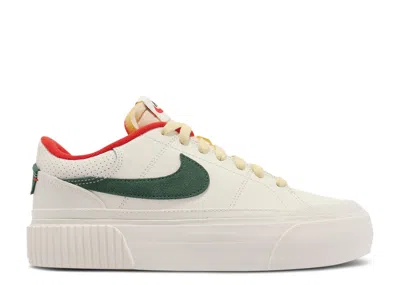 Nike Wmns Court Legacy Lift 'sail Noble Green' In White