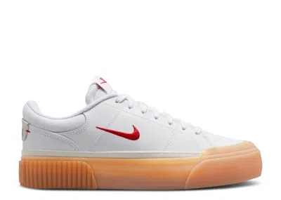 Nike Wmns Court Legacy Lift 'white University Red Gum'