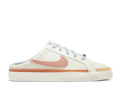 Nike Wmns Court Legacy Mule 'sail Light Madder Root' In White