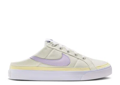 Nike Wmns Court Legacy Mule 'sail Violet Mist' In White