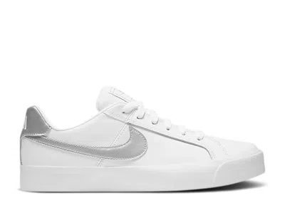Nike Wmns Court Royale Ac 'white Metallic Silver'