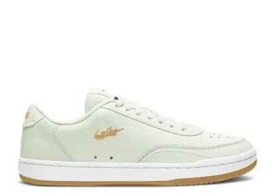 Nike Wmns Court Vintage Premium 'summit White Metallic Gold' In Green