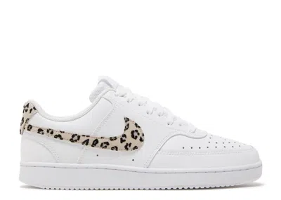 Nike Wmns Court Vision Low 'leopard Swoosh - White'