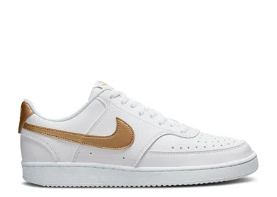 Nike Wmns Court Vision Low Next Nature 'white Metallic Gold'