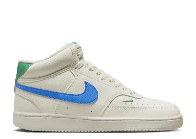 Nike Wmns Court Vision Mid 'sail Photo Blue' In White