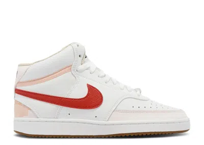 Nike Wmns Court Vision Mid 'white University Red'