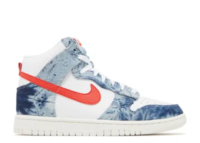 Nike Wmns Dunk High 'washed Denim' In Blue