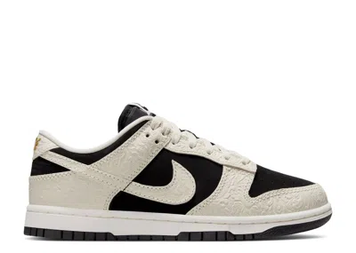 Nike Wmns Dunk Low 'embossed Black Sail' In White