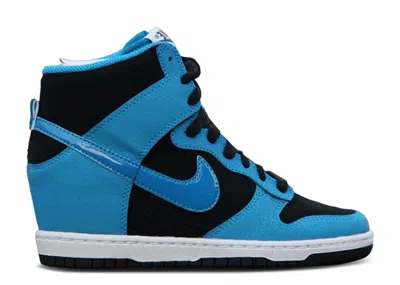 Nike Wmns Dunk Sky High Essential 'black Blue Lacquer'