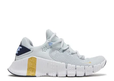 Nike Wmns Free Metcon 4 'pure Platinum Metallic Gold Coin' In White