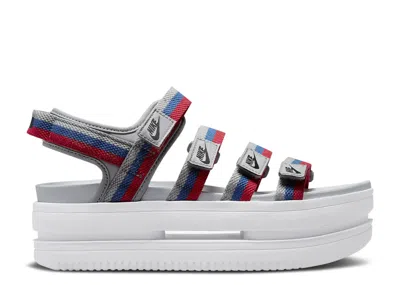 Nike Wmns Icon Classic Sandal 'metallic Silver Game Royal'