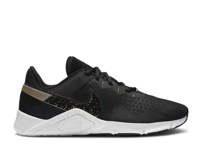 Nike Wmns Legend Essential 2 Premium 'black Metallic Gold Grain'