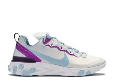 Nike Wmns React Element 55 'psychic Blue' In White