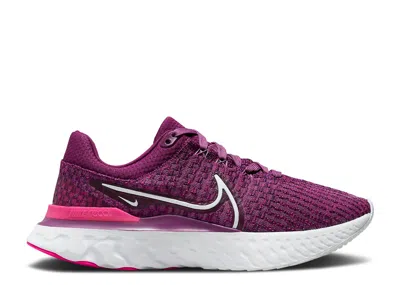 Nike Wmns React Infinity Run Flyknit 3 'light Bordeaux' In Purple