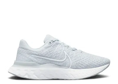 Nike Wmns React Infinity Run Flyknit 3 'pure Platinum' In Blue