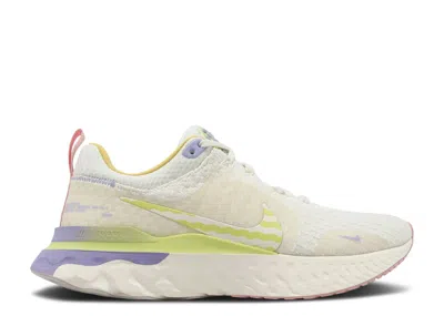 Nike Wmns React Infinity Run Flyknit 3 'sail Solar Flare' In White