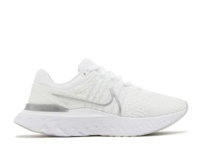 Nike Wmns React Infinity Run Flyknit 3 'white Metallic Silver'