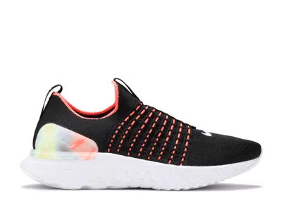 Nike Wmns React Phantom Run Flyknit 2 'black Bright Mango'