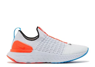 Nike Wmns React Phantom Run Flyknit 2 'grey Bright Crimson' In Gray