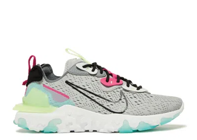Nike Wmns React Vision 'wolf Grey Pink Prime' In Gray