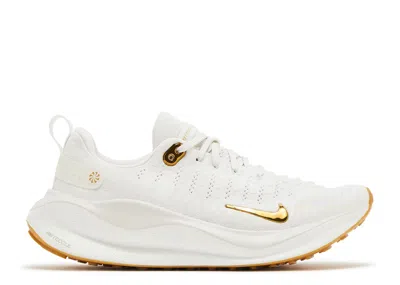 Nike Wmns Reactx Infinity Run 4 'gum Light Brown Metallic Gold' In White