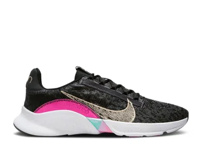 Nike Wmns Superrep Go 3 Flyknit Next Nature Premium 'black Fireberry Gold'