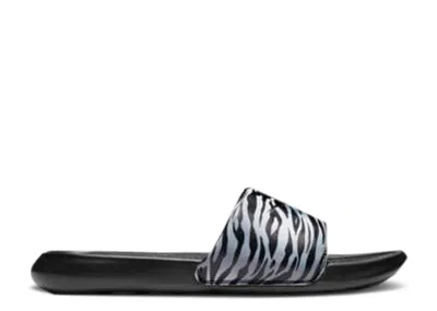 Nike Wmns Victori One Printed Slide 'black Metallic Silver'