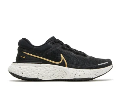 Nike Wmns Zoomx Invincible Run Flyknit 'black Metallic Gold'