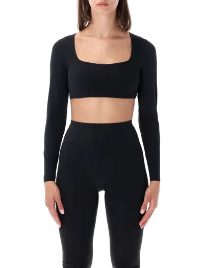 Nike Zenvy Long-sleeve Sports Bra In Black