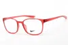 Nike 7026 Rectangular Propionate Frame Eyeglasses In Red