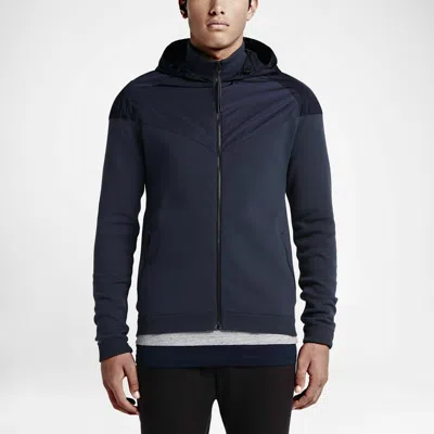 Pre-owned Nike Lab Knitted Windrunner Jacket Navy Made In Italy Small 525581 451 In Blue
