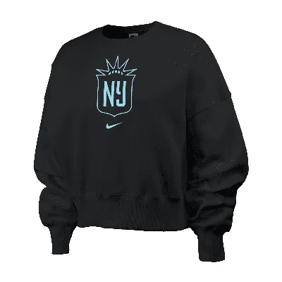 Nike Nj/ny Gotham Fc Phoenix Fleece  Women's Nwsl Crew-neck Sweatshirt In Black