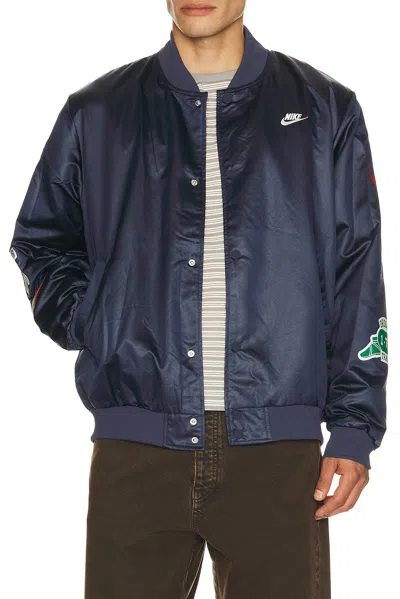 Nike Nk Club Varsity Jacket Reissue In Blue